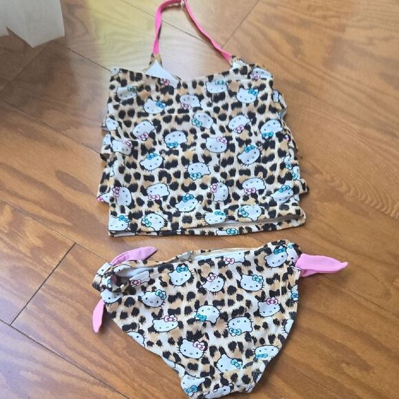 Hello Kitty Pink and Leopard Print Bikini - Picture 5 of 6